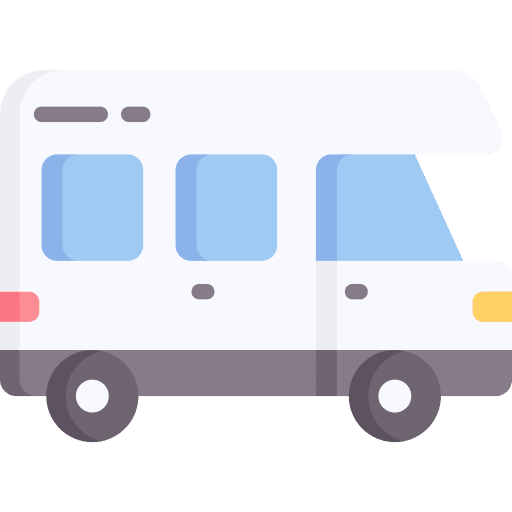 Camper van camper van food truck camping icon