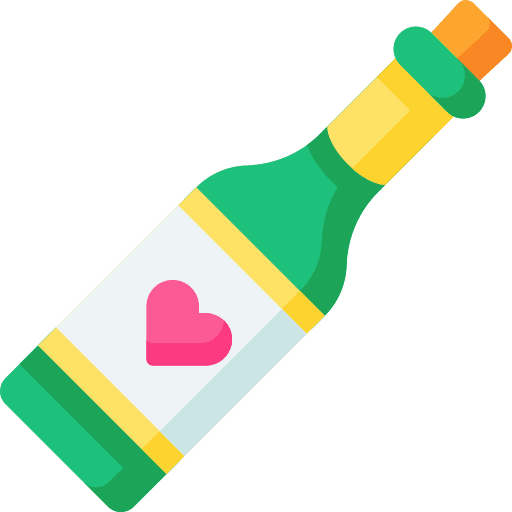 Champagne celebration heart champagne icon Champagne celebration heart champagne icon