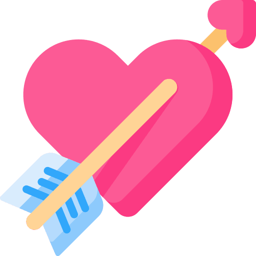 Heart love relationship cupid arrow icon Heart love relationship cupid arrow icon