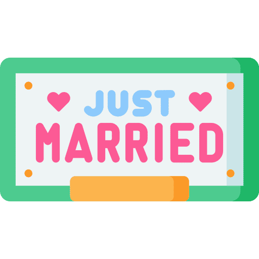 Just married just married romantic sign icon Just married just married romantic sign icon