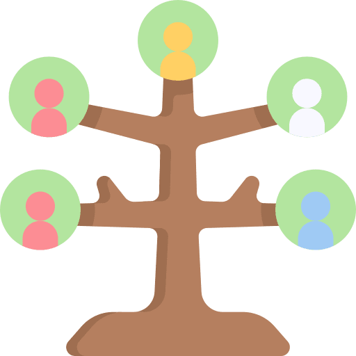 Ancestry ancestry people structure icon