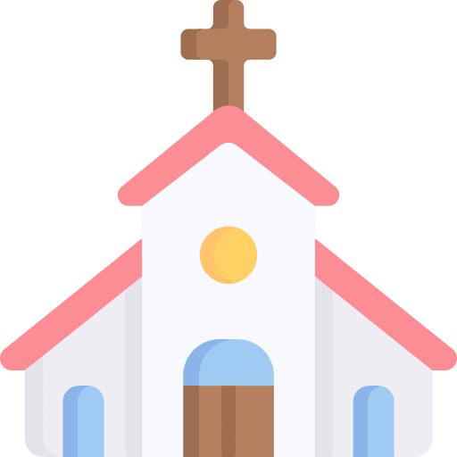 Church catholic architecture and city christianity icon