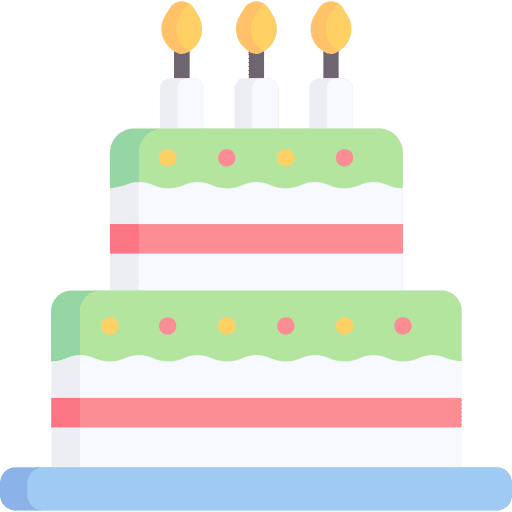 Birthday cake birthday and party candles food icon Birthday cake birthday and party candles food icon