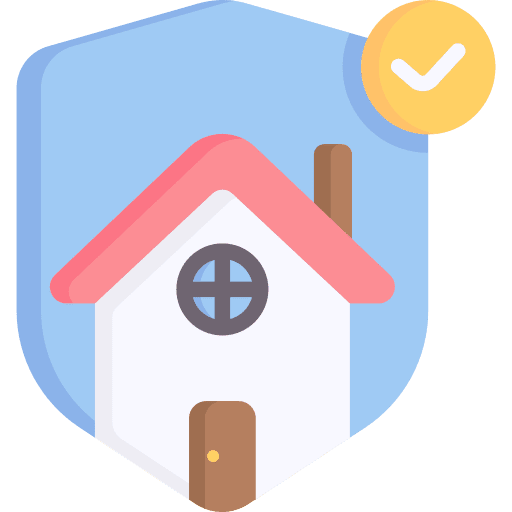 Home insurance real estate check family icon Home insurance real estate check family icon