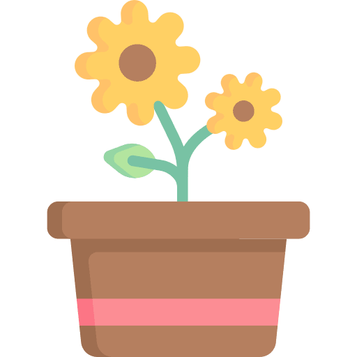 Flower pot petals botanic blossom icon Flower pot petals botanic blossom icon