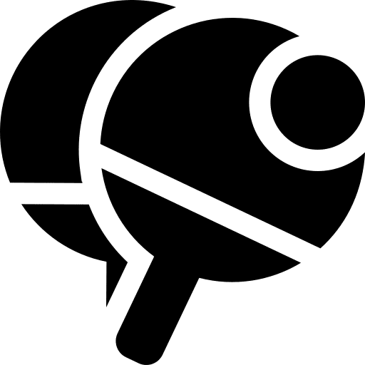 Ping pong table tennis sports and competition racket icon