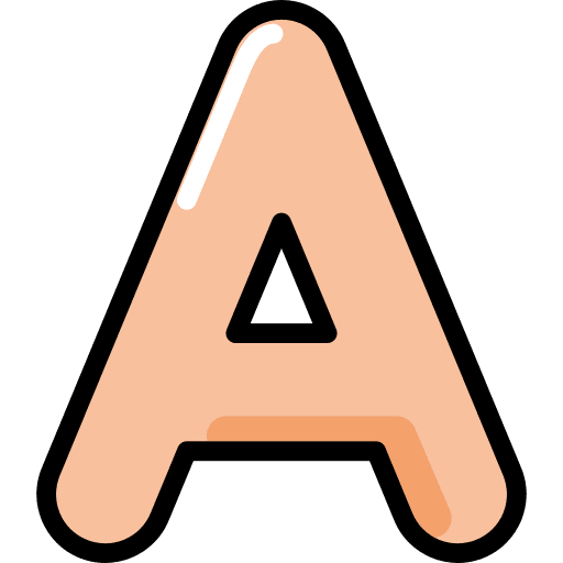 Letter a alphabetical letter a shapes and symbols icon