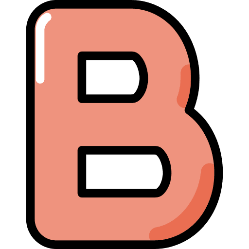Letter b alphabetical letter b shapes and symbols icon