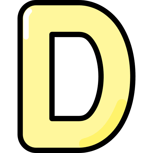 Letter d alphabetical alphabet letter d icon