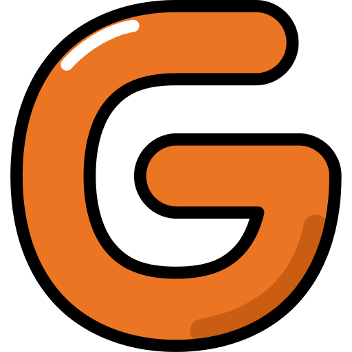 Letter g character alphabetic shapes and symbols icon
