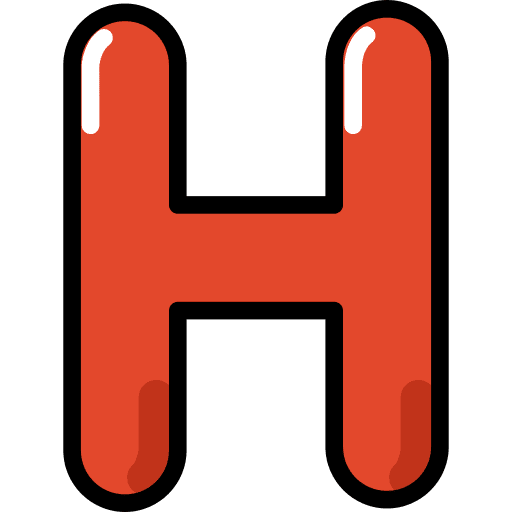 Letter h alphabetic alphabet character icon
