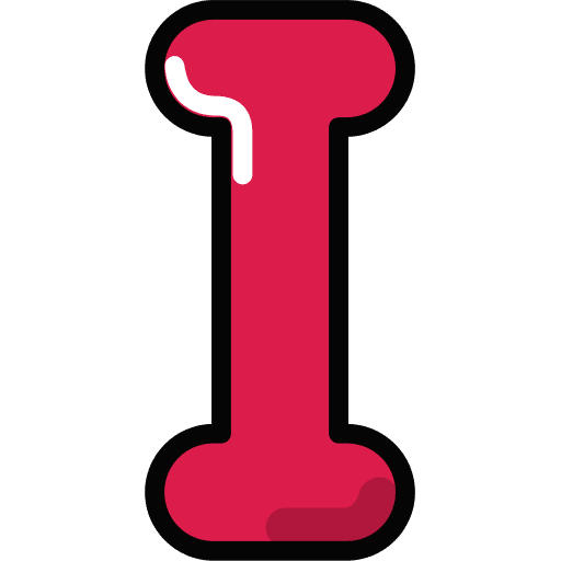 Letter i typographical shapes and symbols alphabet icon