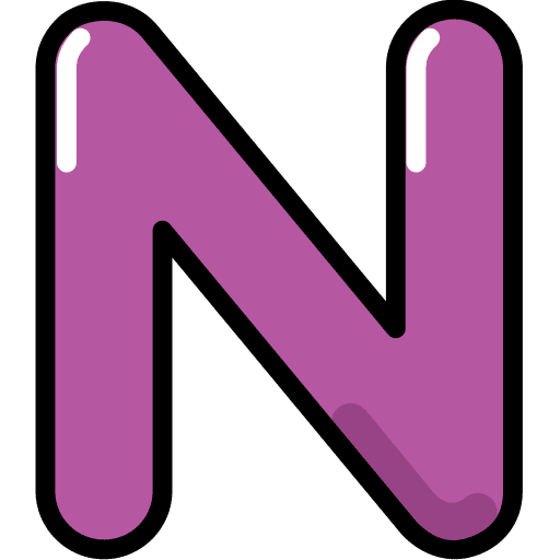 Letter n shapes and symbols alphabetical alphabetic icon