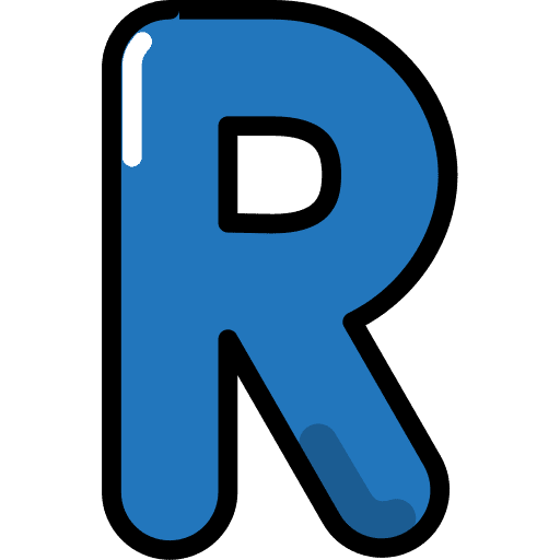 Letter r typographical shapes and symbols letter r icon