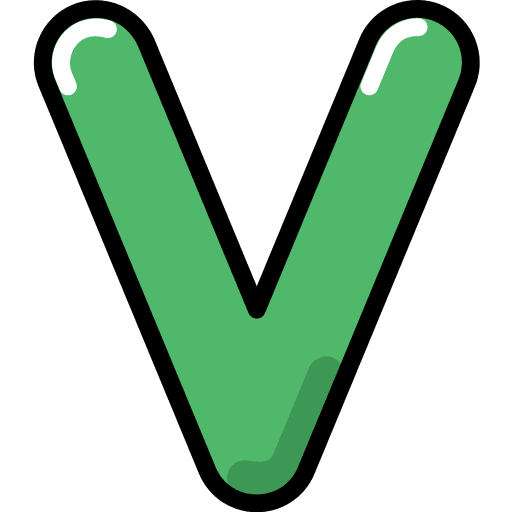 Letter v alphabet alphabetical typographical icon