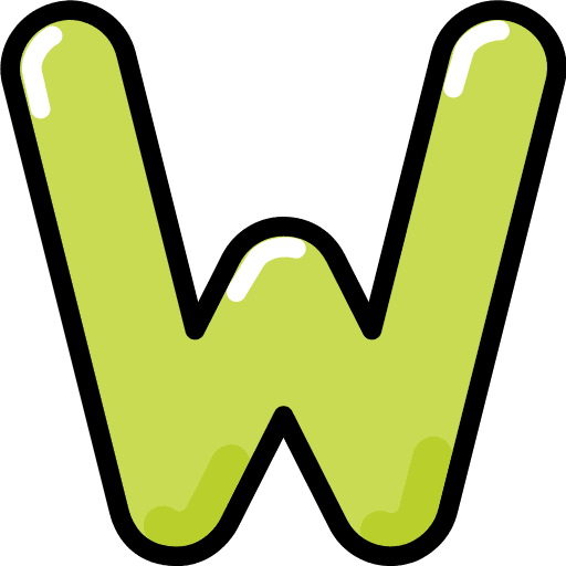 Letter w alphabetical character letter w icon