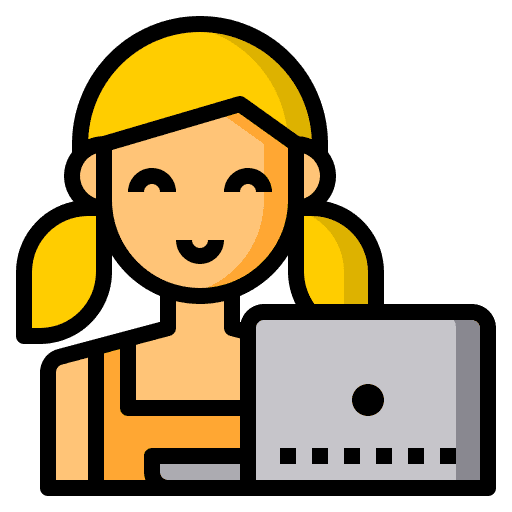 Girl woman girl laptop icon Girl woman girl laptop icon