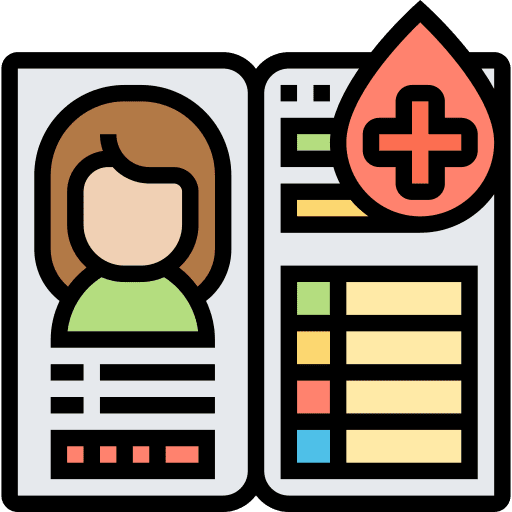Blood donor card donor consent form identification identity icon