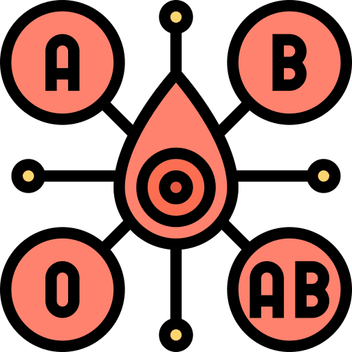 Blood type testing blood type donation icon Blood type testing blood type donation icon
