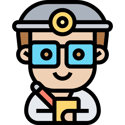 Doctor medical therapist boy icon