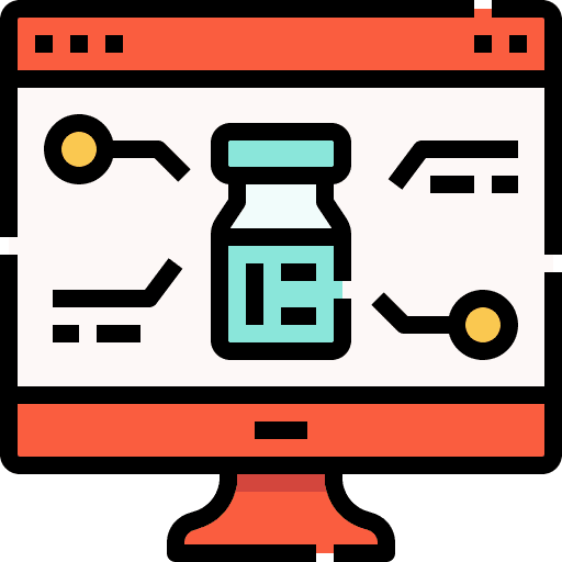 Information vaccine computer healthcare and medical icon