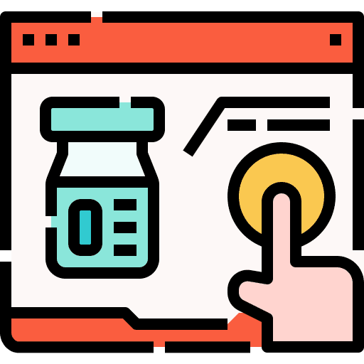 Online pharmacy healthcare and medical vaccine medication icon