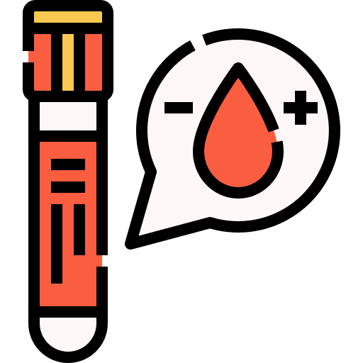 Blood test test tube chemistry blood sample icon