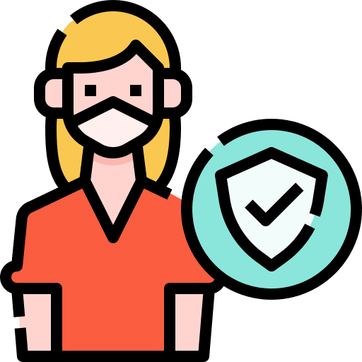Immunity protection healthcare and medical woman icon