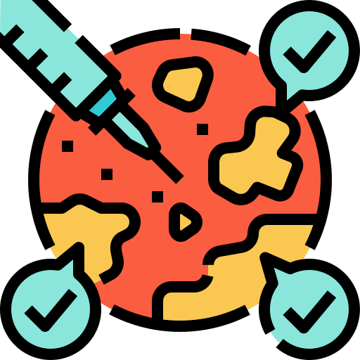 Injections global worldwide pandemic icon