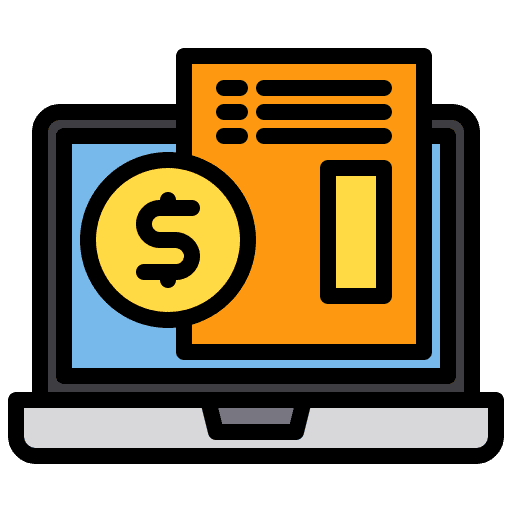 Invoice payment bill ticket icon
