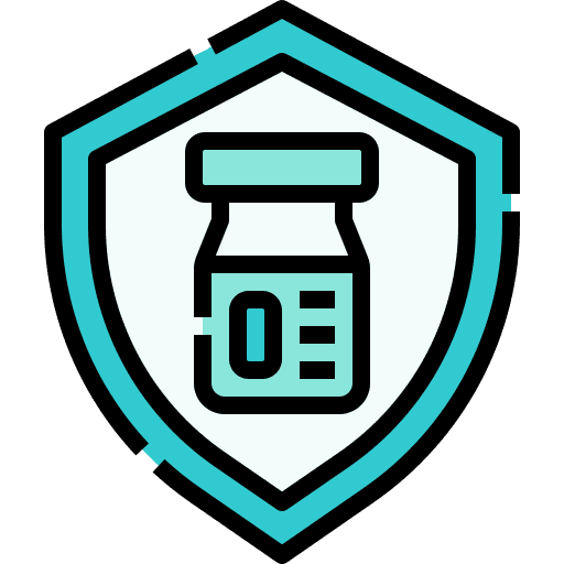 Shield vaccine protection security icon