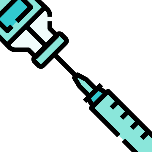 Syringe injection pharmacy anesthesia icon