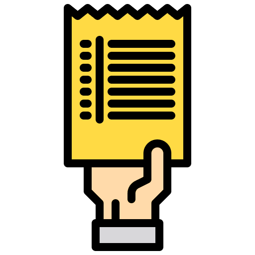 Bill ticket payment business icon