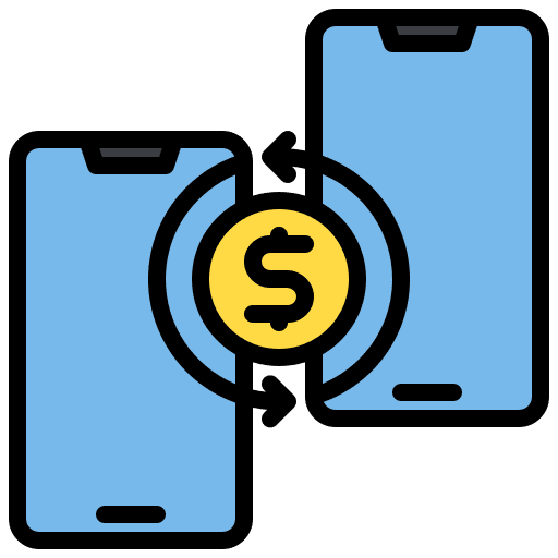 Payment mobile transfer credit card payment transfer icon