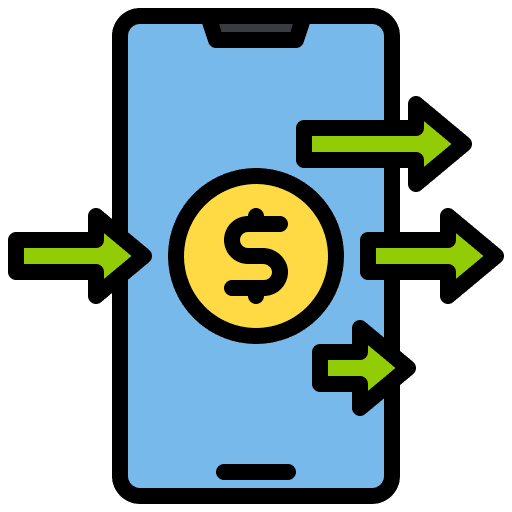 Payment smartphone digital money payment icon