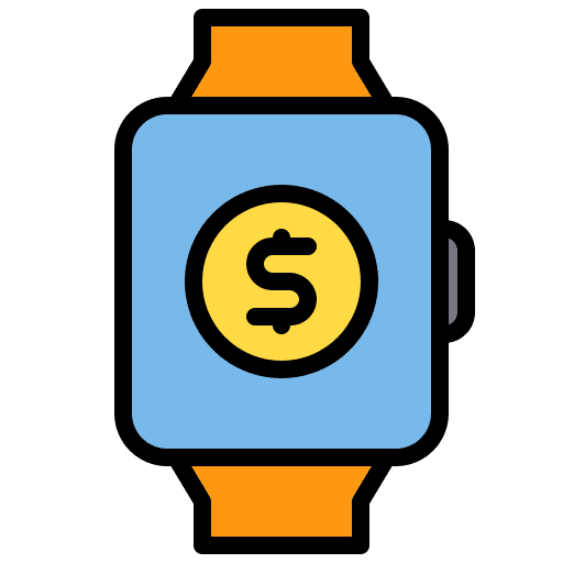 Smartwatch smartwatch cash time and date icon Smartwatch smartwatch cash time and date icon