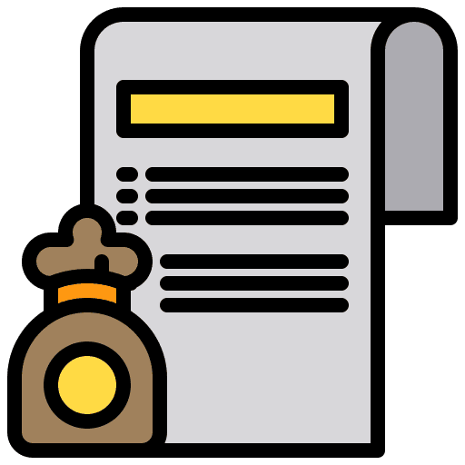 Bill business and finance money cost icon Bill business and finance money cost icon