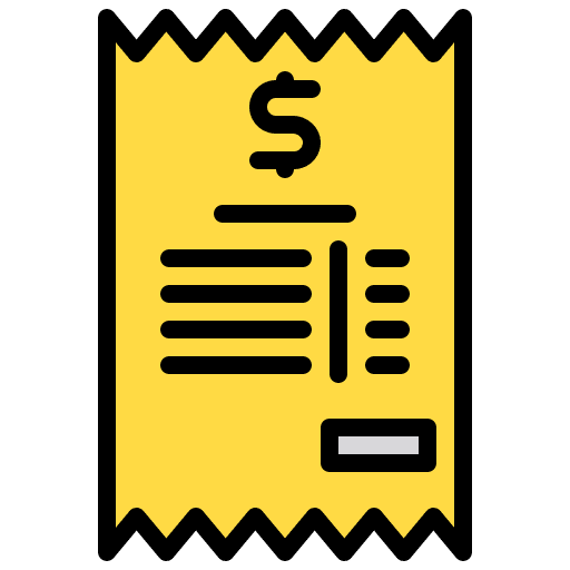 Bill business and finance paid money icon Bill business and finance paid money icon