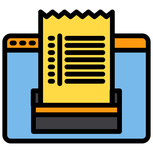 Bill receipt online seo and web icon Bill receipt online seo and web icon