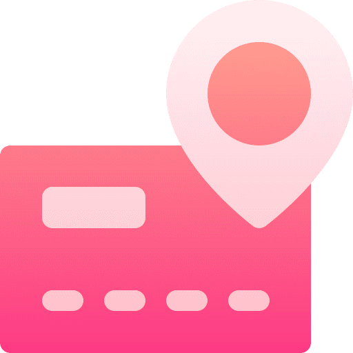 Credit card card maps and location placeholder icon