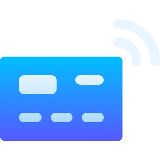 Contactless money payment wifi icon