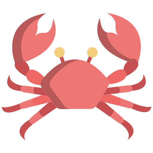Crab beach summertime crabs icon