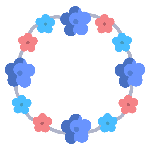 Garland travel crown flower icon