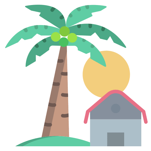 Palm tree gardening nature home icon Palm tree gardening nature home icon