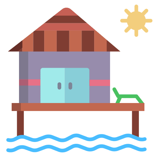 Resort beach architecture and city holidays icon Resort beach architecture and city holidays icon