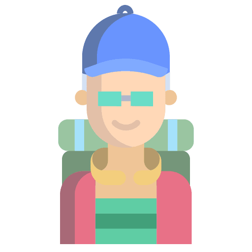 Tourist explorer man people icon Tourist explorer man people icon