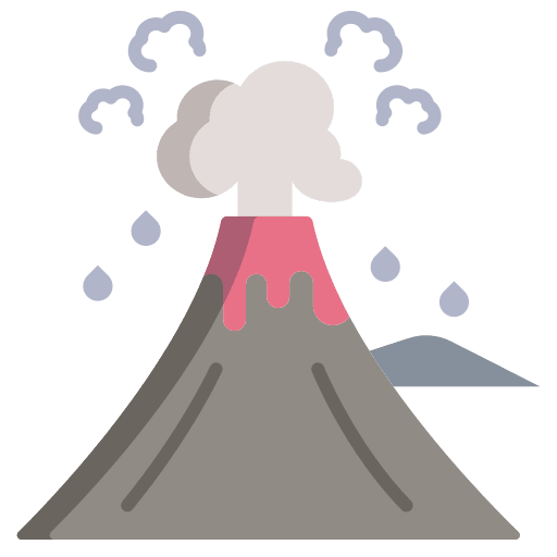 Volcano natural disaster nature volcano icon Volcano natural disaster nature volcano icon