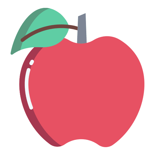 Apple healthy food apple vegan icon