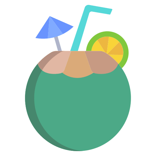 Coconut tropical coconut water food and restaurant icon Coconut tropical coconut water food and restaurant icon