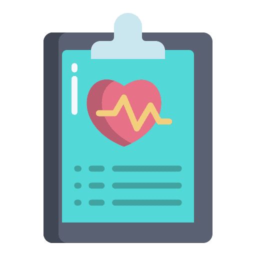 Report healthcare and medical electrocardiogram notepad icon